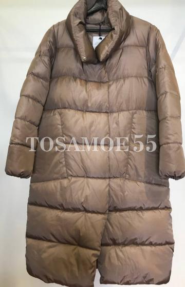 Пуховик бежевый удлиненный